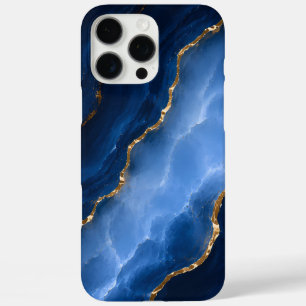 Luxuriöser Saphirblauer Marmor iPhone 16 Pro Max Hülle