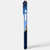 Luxuriöser Saphirblauer Marmor Case-Mate iPhone Hülle (Rückseite / Links)