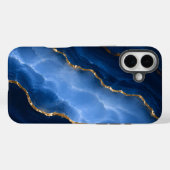 Luxuriöser Saphirblauer Marmor Case-Mate iPhone Hülle (Rückseite (Horizontal))