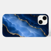 Luxuriöser Saphirblauer Marmor Case-Mate iPhone Hülle (Rückseite (Horizontal))
