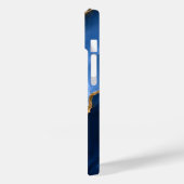 Luxuriöser Saphirblauer Marmor Case-Mate iPhone Hülle (Rückseite / Links)