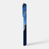 Luxuriöser Saphirblauer Marmor iPhone Hülle (Linke Seite)