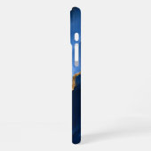 Luxuriöser Saphirblauer Marmor iPhone Hülle (Linke Seite)
