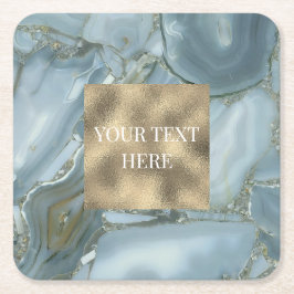 Luxuriöser schicker Glitzer-Marmor Rechteckiger Pappuntersetzer