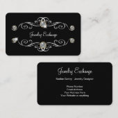 Luxuriöser Schmuck-Thema-Entwurf Visitenkarte (Vorne/Hinten)