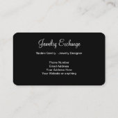Luxuriöser Schmuck-Thema-Entwurf Visitenkarte (Rückseite)