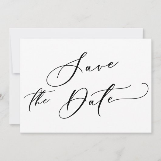 Luxuriöser Schriftart Elegante Einfache Save the D Einladung (Vorderseite)