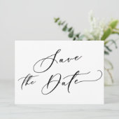 Luxuriöser Schriftart Elegante Einfache Save the D Einladung (Stehend Vorderseite)