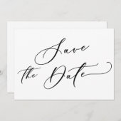 Luxuriöser Schriftart Elegante Einfache Save the D Einladung (Vorne/Hinten)