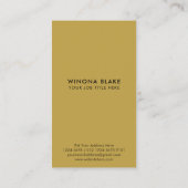 Luxuriöser Schwarz & Gold Arch Rahmen Visitenkarte (Rückseite)