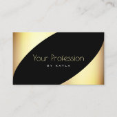 Luxuriöser Schwarz-Gold-Effekt mit Öffnungszeiten Visitenkarte (Vorderseite)
