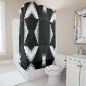 Luxuriöser Schwarz-Weiß-Duschvorhang Stil 2 Duschvorhang (Beispiel)