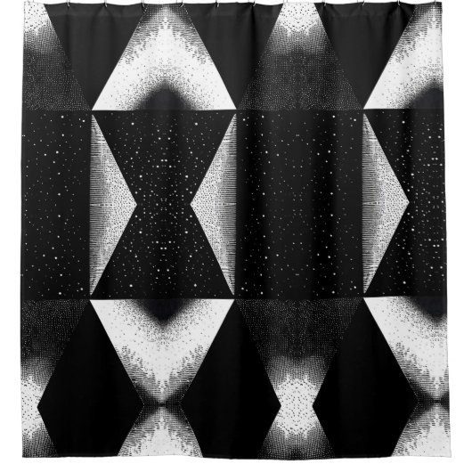 Luxuriöser Schwarz-Weiß-Duschvorhang Stil 2 Duschvorhang (Vorderseite)