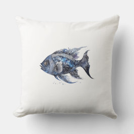 Luxuriöser Schwarzer Fisch Groß Kissen