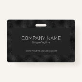 Luxuriöser schwarzer Hintergrund Ausweis (Rückseite)