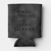 Luxuriöser schwarzer Hintergrund Glam Design Dosenkühler (Vorderseite)