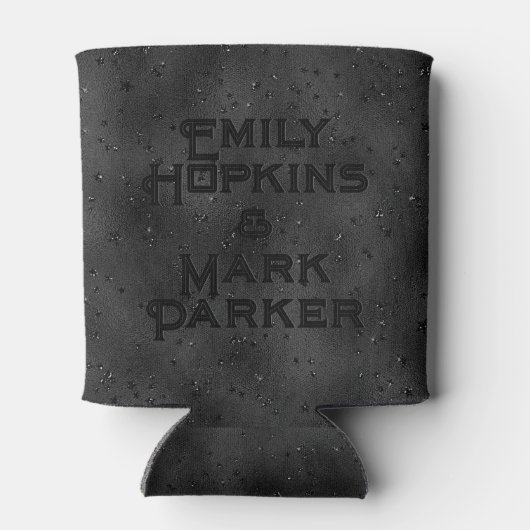 Luxuriöser schwarzer Hintergrund Glam Design Dosenkühler (Rückseite)