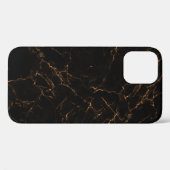 Luxuriöser schwarzer Marmor: Elegante Textur Case-Mate iPhone Hülle (Rückseite (Horizontal))