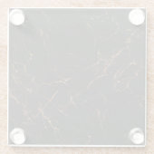 Luxuriöser schwarzer Marmor: Elegante Textur Glasuntersetzer (Rückseite)