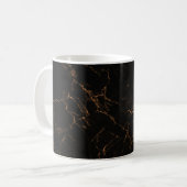 Luxuriöser schwarzer Marmor: Elegante Textur Kaffeetasse (Vorderseite Links)