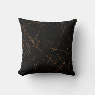 Luxuriöser schwarzer Marmor: Elegante Textur Kissen