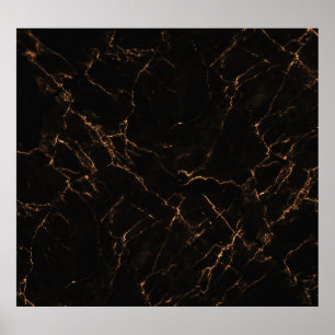 Luxuriöser schwarzer Marmor: Elegante Textur Poster
