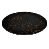 Luxuriöser schwarzer Marmor: Elegante Textur Schneidebrett (Ecke)