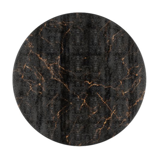 Luxuriöser schwarzer Marmor: Elegante Textur Schneidebrett (Vorderseite)