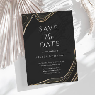 Luxuriöser schwarzer Marmorboden mit Goldverzierun Einladung