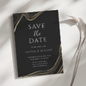 Luxuriöser schwarzer Marmorboden mit Goldverzierun Einladung