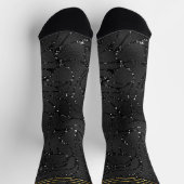 Luxuriöser schwarzer monochromatischer Glasuntergr Socken (Oben)