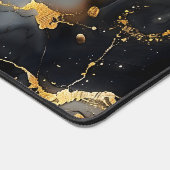 Luxuriöser schwarzer und goldfarbener Marmorboden Schreibtischunterlage (Ecke)