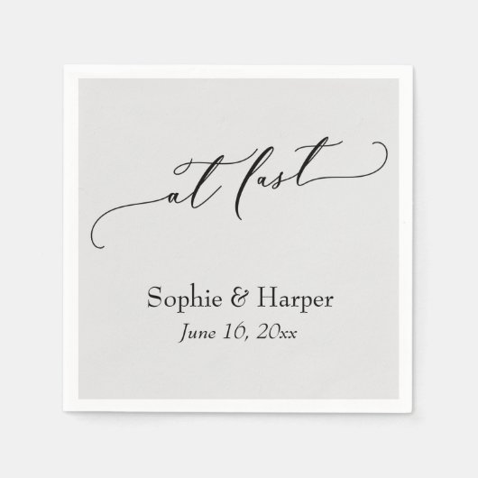 Luxuriöser Script-Schriftart Einfache Typografie i Serviette (Vorderseite)