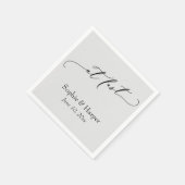 Luxuriöser Script-Schriftart Einfache Typografie i Serviette (Ecke)