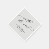 Luxuriöser Script-Schriftart Simple Worth The Wait Serviette (Ecke)