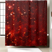 Luxuriöser Sparkling Red Sequin Duschvorhang