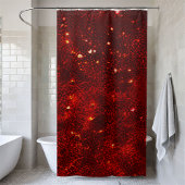 Luxuriöser Sparkling Red Sequin Duschvorhang