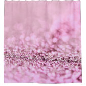Luxuriöser Sparkling Rose Gold Glitzer Duschvorhang (Vorderseite)
