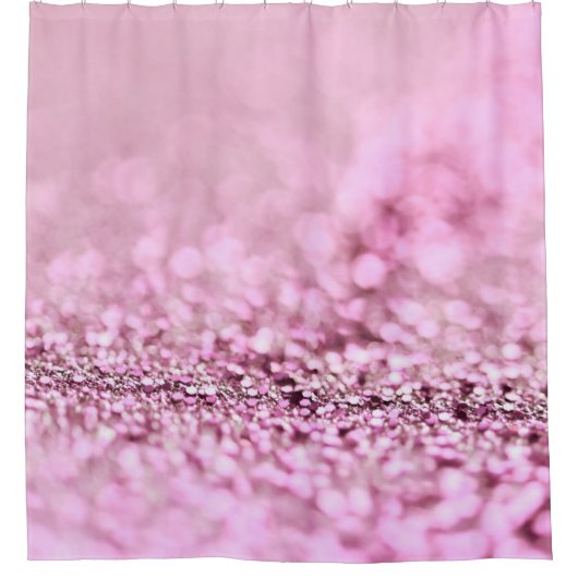 Luxuriöser Sparkling Rose Gold Glitzer Duschvorhang (Vorderseite)