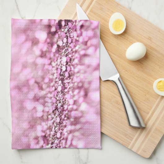 Luxuriöser Sparkling Rose Gold Glitzer Geschirrtuch (Viertel Falte)