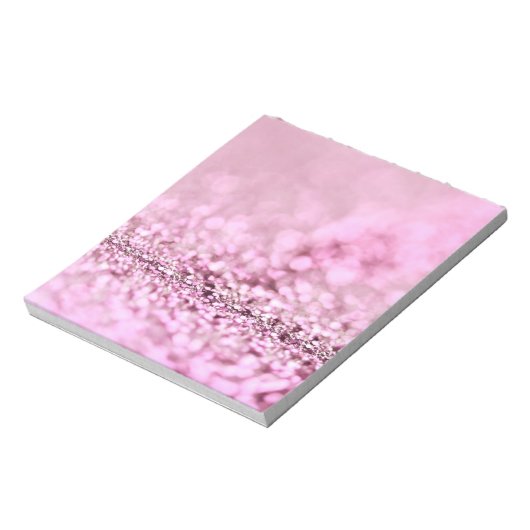 Luxuriöser Sparkling Rose Gold Glitzer Notizblock (Rotiert)