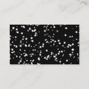 Luxuriöser Sternenhimmel Schwarze Sternen-Eleganz  Visitenkarte