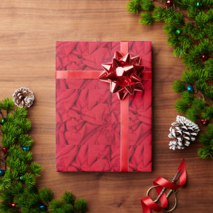 Luxuriöser tiefroter zerknitterter Textilhintergru Geschenkpapier