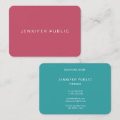 Luxuriöser Trend färbt erstklassiges Silk Visitenkarte (Vorne/Hinten)