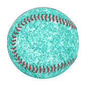 Luxuriöser türkisfarbener Glitzer Fett Sport Monog Baseball (Vorderseite Links)