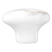 Luxuriöser weißer Marmor mit beigen und grauen Akz Keramikknauf (Seitenansicht)