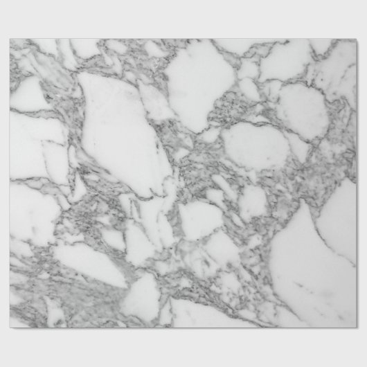 Luxuriöser weißer Marmorsteindruck Geschenkpapier (Flach)