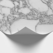 Luxuriöser weißer Marmorsteindruck Geschenkpapier (Ecke)