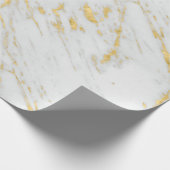 Luxuriöser weißer und goldener Marmor Geschenkpapier (Ecke)