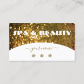 Luxuriöser White Gold Sparkle Glitzer Stilvoll sch Visitenkarte (Vorderseite)